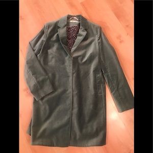 Boden green velvet coat size 12